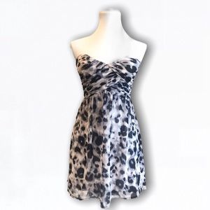NWOT Flowy Leopard Chiffon Dress